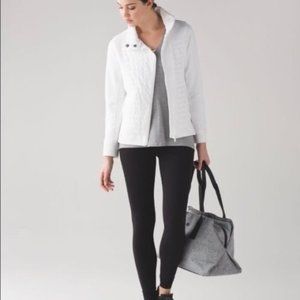 Lululemon Fleece BE True White Asymmetrical Jacket